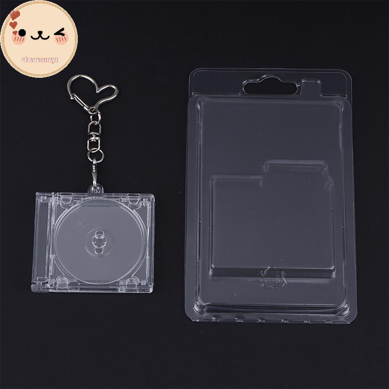 Chee Cd พวงกุญแจอัลบั้มกรณีพลาสติก Cd Cases Clear DVD Bulk DVD Jewel Keyring เพลง nk Minipact Disc H