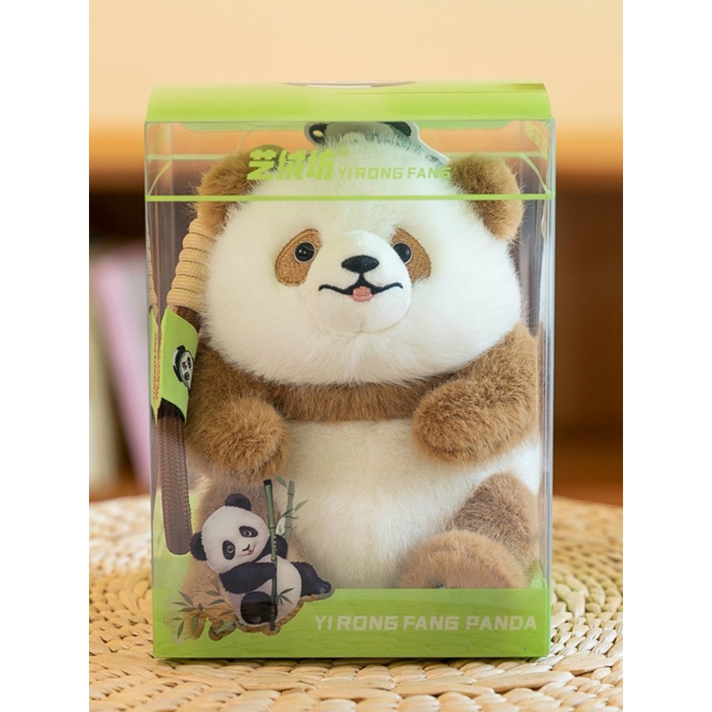 monster university plush pinch monster ของแท้น่ารัก Panda จี้ Huahua Qizai ตุ๊กตาสีน้ําตาลของเล่นรถพ