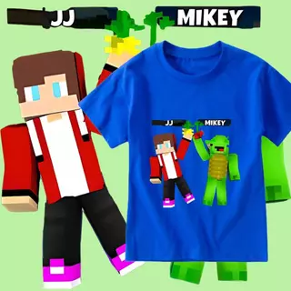 [COD]Candy kids Jj & Mikey Maizen Minecraft เสื้อเกมส์ Cod+K5 hot New เสื้อผ้าเด็ก เสื้อยืด เสื้อแขนสั้น สไตล์ลำลอง คอก