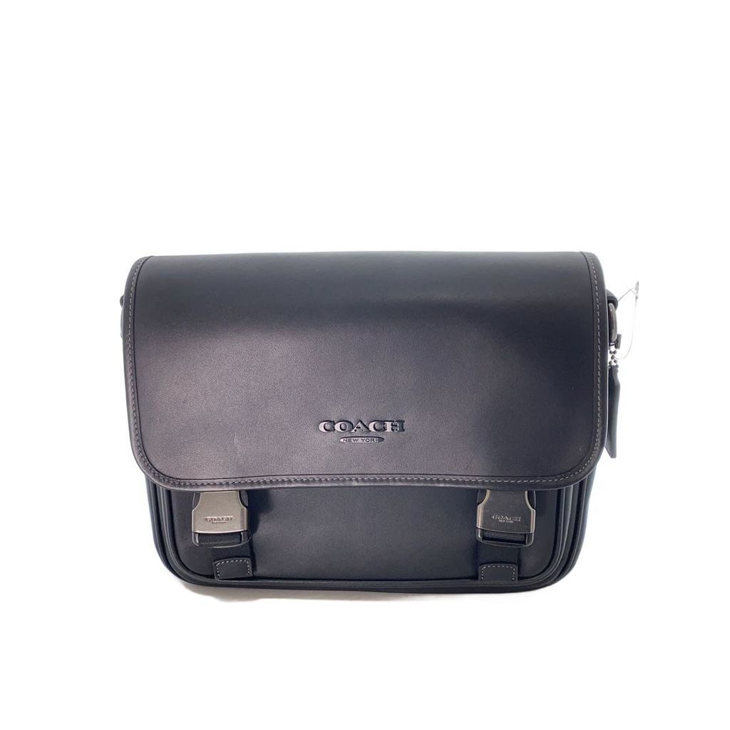 COACH shoulder bag Leather BLK plain CU110 Direct from Japan Secondhand