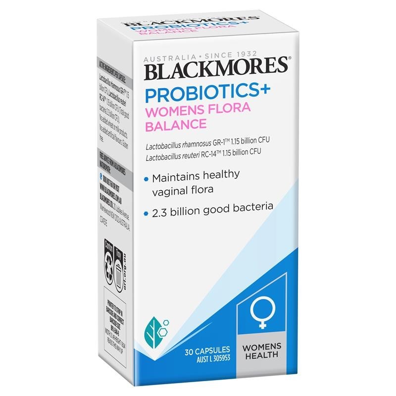 Blackmores Probiotics+ Womens Flora Balance 30 Capsules ปรับสมดุลในช่องคลอดแข็งแรง