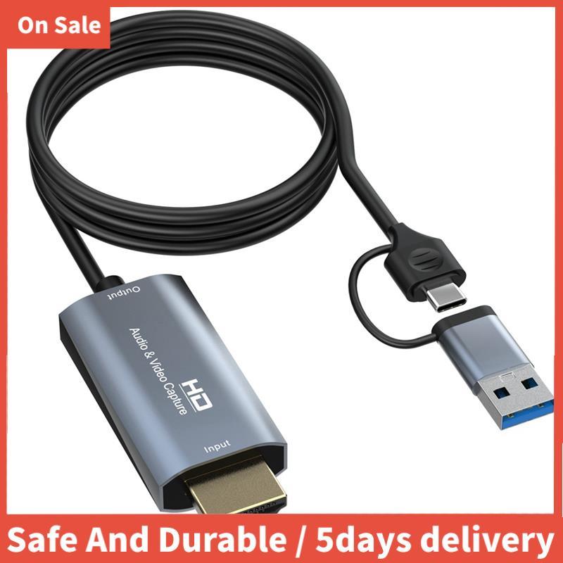 4K -เข้ากันได้กับการ์ดจับภาพ Type-C+USB 1080P เกมคอมพิวเตอร์ Live Audio การ์ดจับภาพวิดีโอ 1.8M