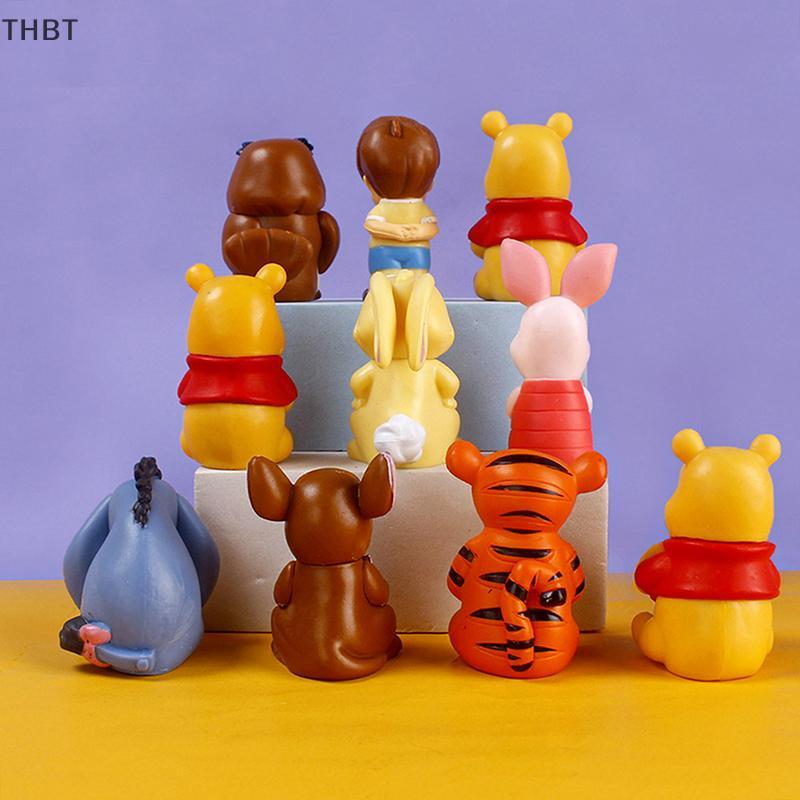 ชุดฟิกเกอร์ Disney Winnie The Pooh tigger Eeyore 10ชิ้นของสะสมตกแต่งเค้ก BT