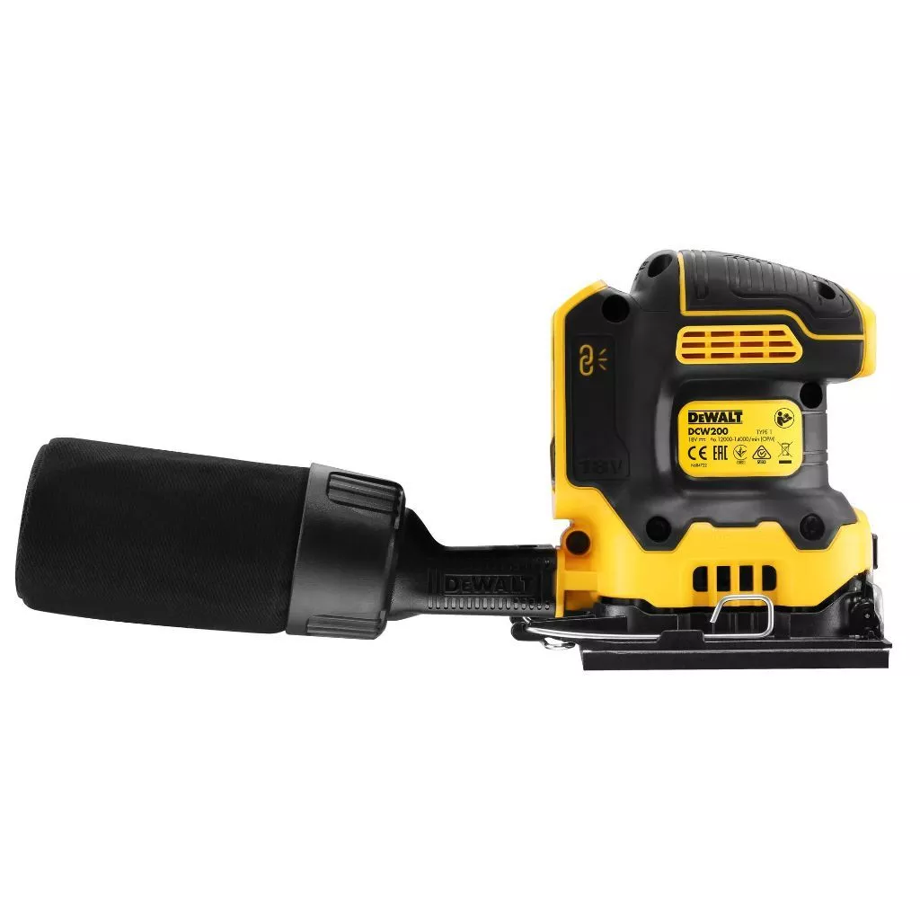 DEWALT เครื่องขัดกระดาษทรายไร้สาย 20V Max รุ่น DCW200N-XJ เครื่องเปล่า thumbnail 4