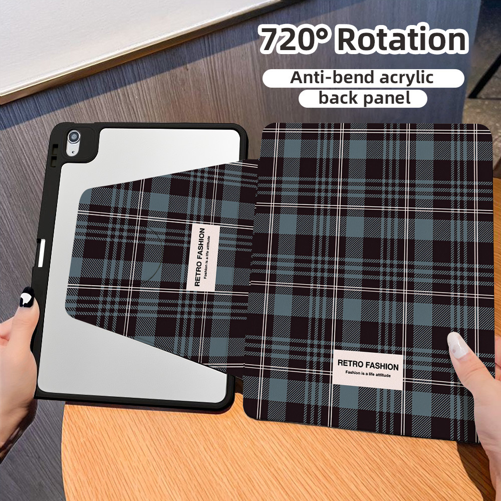 เคสใส 360° หมุนได้ สำหรับ For Samsung Galaxy Tab A9+ A9 Plus S10 Lite S6 Lite S7+ S8+ S8 S9 A8 S10+ S9 FE เคสแท็บเล็ต