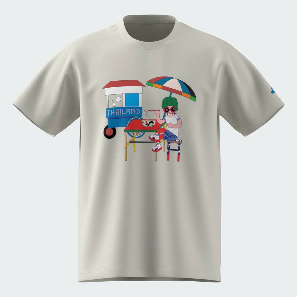 adidas ไลฟ์สไตล์ THAI STREETFOOD TEE Unisex สีขาว KR7250