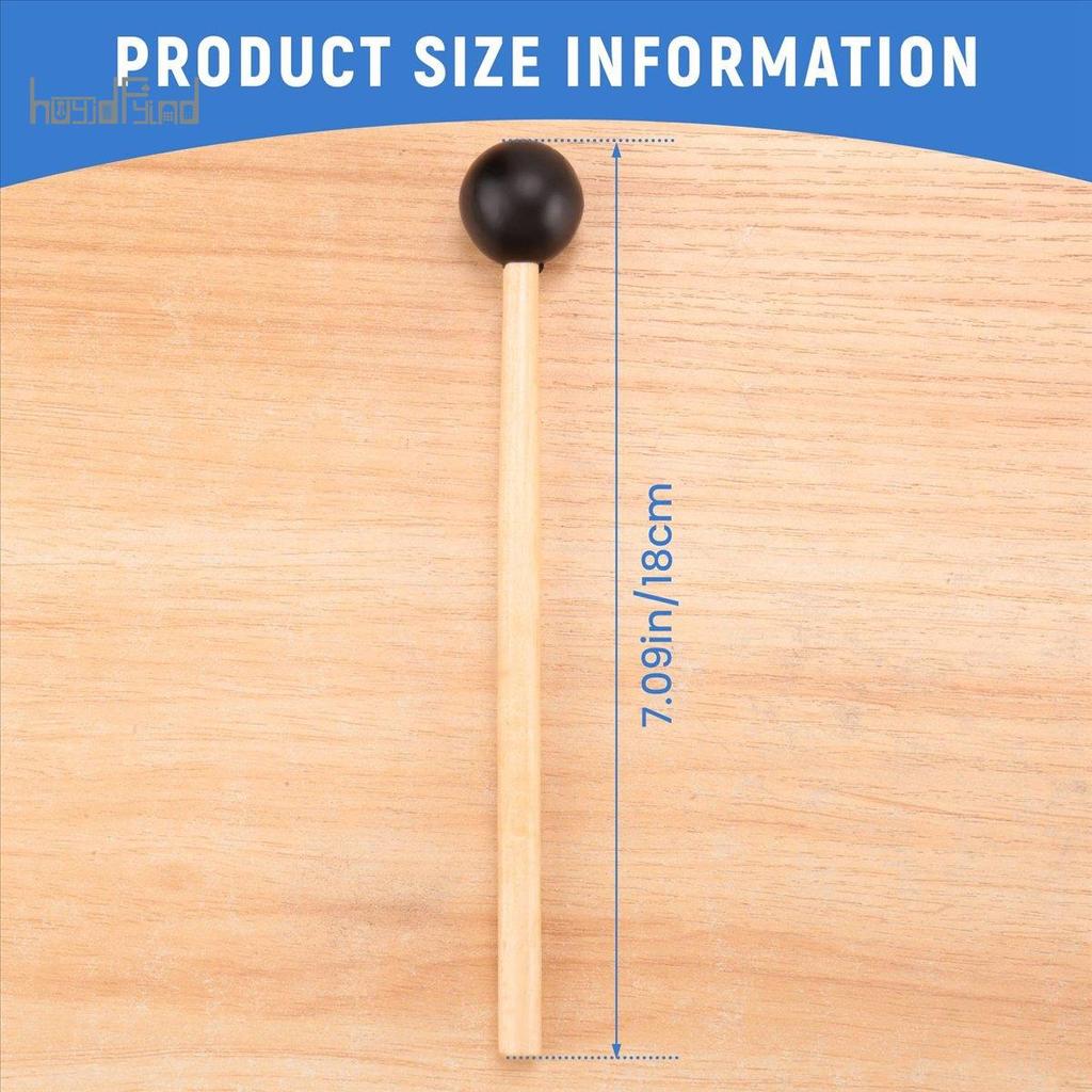 2 ชิ้นยางนุ่มหัว Sticks ไม้ Handle Bell Mallets สําหรับ Glockenspiel Xylophone Bell เครื่องดนตรีชิ้นส่วน - รูปที่ 6