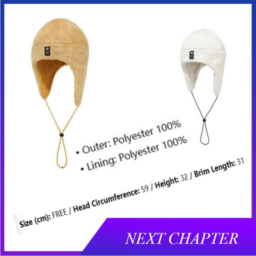 [KODAK] หมวกขนแกะ Earmuff หมวกฤดูหนาวขนยาวพร้อมสายรัดคาง