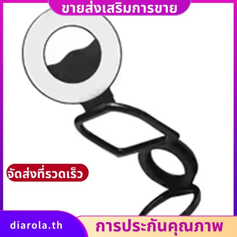 โทรศัพท์มือถือสีดํา USB ชาร์จ LED Selfie Ring Light สําหรับสมาร์ทโฟนเลนส์โคมไฟ diarolath