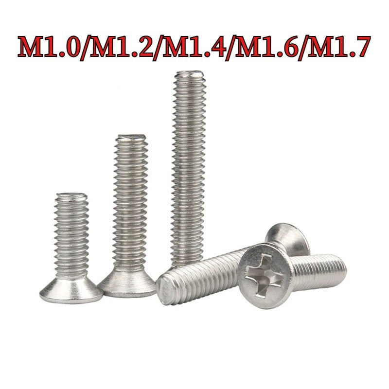 M1.0/M1.2/M1.4/M1.6/M1.7 สกรูเกลียวมิล น็อตมิล สกรูJF(หัวแบน) น็อต สกรู หัวเตเปอร์ แฉก F+ สแตนเลส 304 เกลียวมิล หยาบ[WJX-GY] ราคา ถูกที่สุด ดีลบีเคเค แกลเลอรีภาพที่ 9