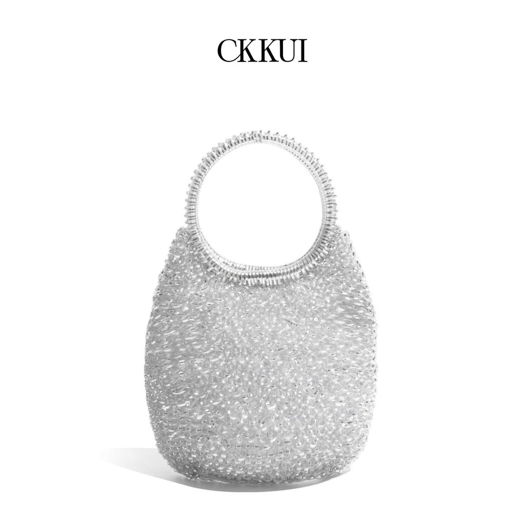 CKKUI Silver Bag 2024 Messenger Bag Rainbow Series Water Drop Shoulder Handbag Water Drop Bag 1.31