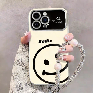 PremiumShell ดีไซน์รูปหน้ายิ้มเรียบง่ายและมีสไตล์ ใช้งานได้กับ iPhone 11/13/14/15 Pro/16/17 Pro/16 Pro Max (ZY6DSC177)