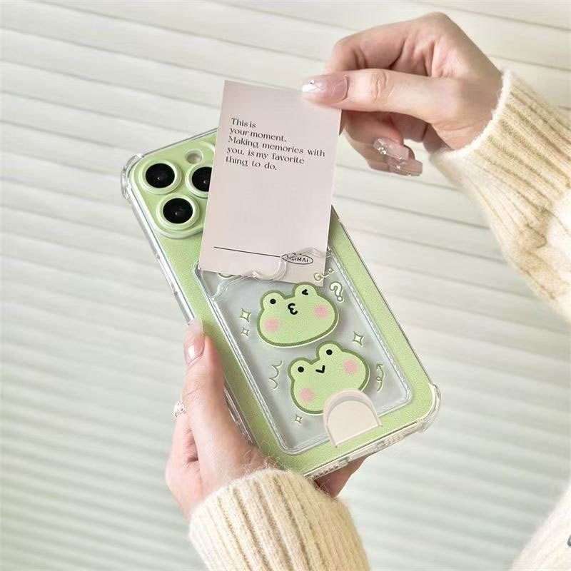 KB| เคสสำหรับ Samsung Galaxy J7 Prime S20 S21 S22 S23 S24 FE S25 S26 Plus Ultra S21+ S22+ S23+ S24+ S25+ S26+ สีเขียวการ์ดกบน่ารัก ที่วางโทรศัพท์แบบนิ่ม ราคา ถูกที่สุด ดีลบีเคเค แกลเลอรีภาพที่ 5