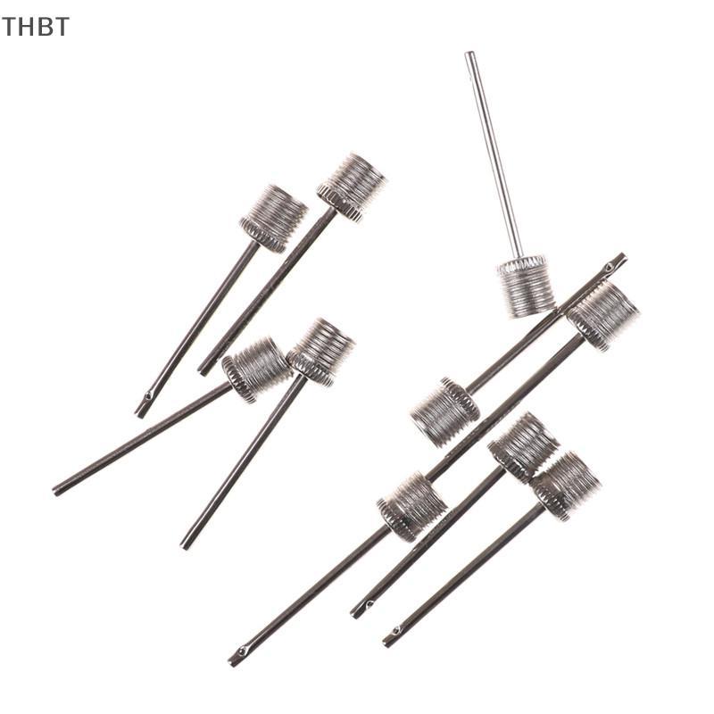 Th 10ชิ้นหัวฉีดเข็มเป่าลมลูกบาสเก็ตบอลฟุตบอลอะไหล่ปั๊มลม BT