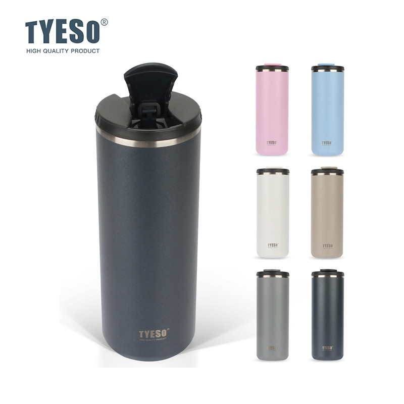 TYESO ถ้วยกาแฟสแตนเลสระดับพรีเมียม – ฉนวนป้องกันการรั่วร้อน/เย็น 01-01027/01028