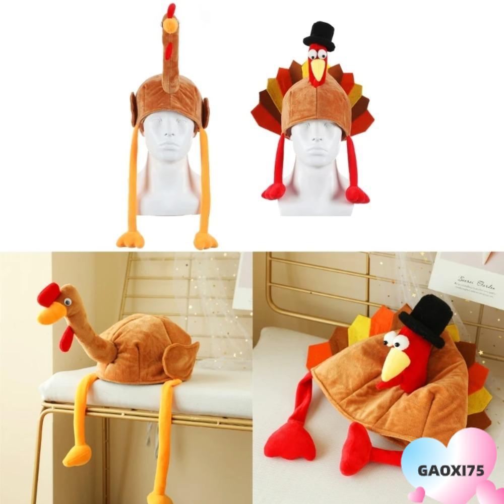 GOXI75 หมวกขาไก่, หมวกงานรื่นเริงเครื่องแต่งกายแฟนซี Carnival หมวกขาไก่, ตลก Carnival วันขอบคุณพระเจ้าตกแต่งหมวกตุรกีผู้ใหญ่