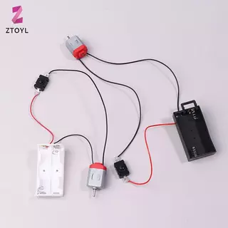 Null Bla สีขาว 130 มอเตอร์ชุด 2xAA แบตเตอรี่และสวิทช์ 16500 RPM Mini DIY อิเล็กทรอนิกส์มอเตอร์วงจรรุ่นชุด null