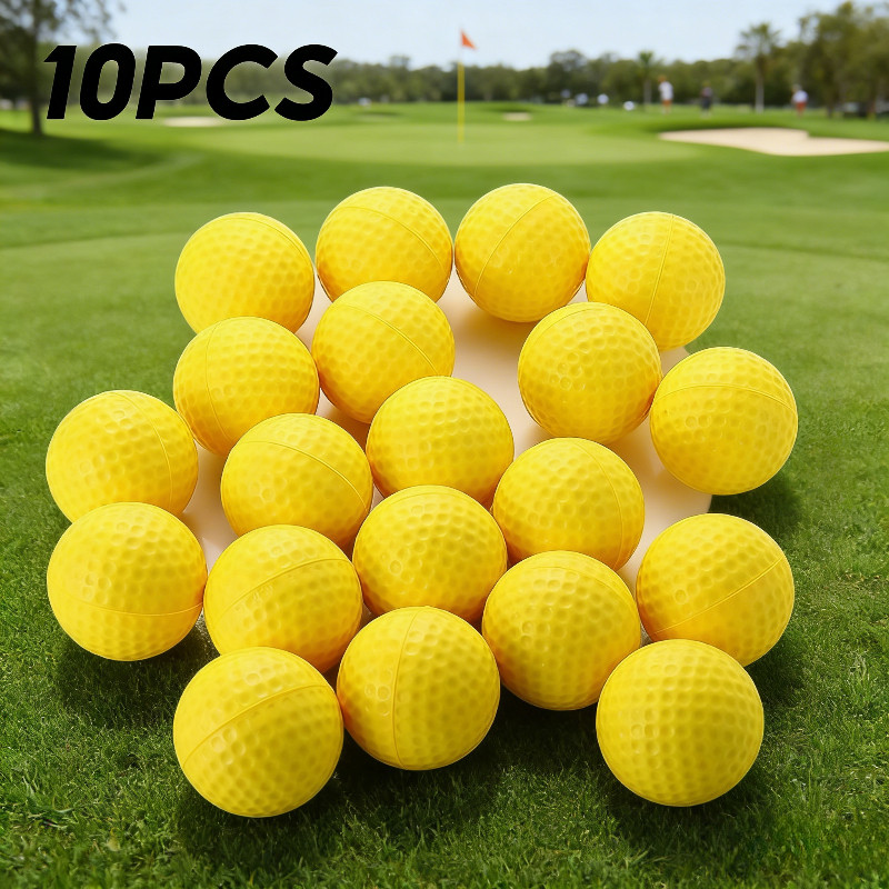 Love@Art Golf Balls 5 ชิ้น/10 ชิ้นฝึกซ้อมลูกกอล์ฟในร่มสีเหลือง PU Soft Golf Balls นุ่มพิเศษ น้ำหนักเบา ราคา ถูกที่สุด ดีลบีเคเค
