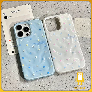 เคสไอโฟน13 โรแมนติกดาวโบว์ผูกนุ่ม สำหรับ IPhone 16 15 11 14 12 13 Pro Max 16 14 8 7 6 15 Plus 13 16 14 12 15 Pro XS XR