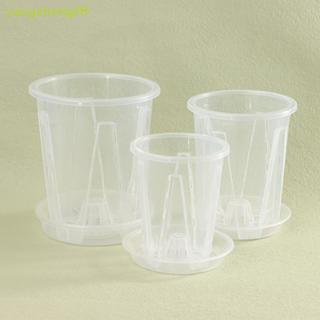 [yangzhengfff] 1 ชิ้น Root Control กระถางดอกไม้โปร่งใสพร้อมถ…