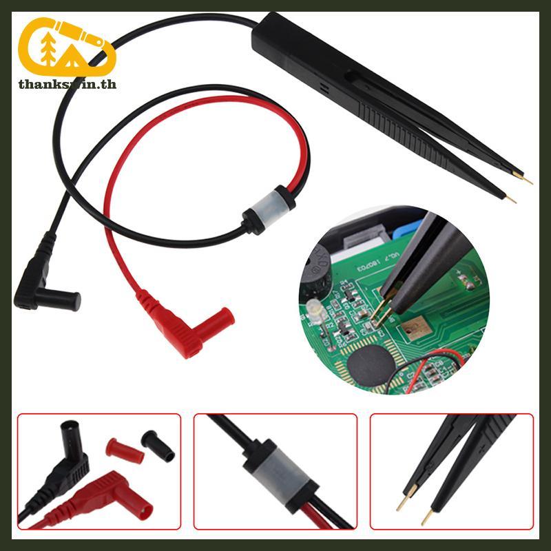 Thankswin SMD Multimeter Probe แหนบสําหรับตัวต้านทานการเหนี่ยวนําความจุ th