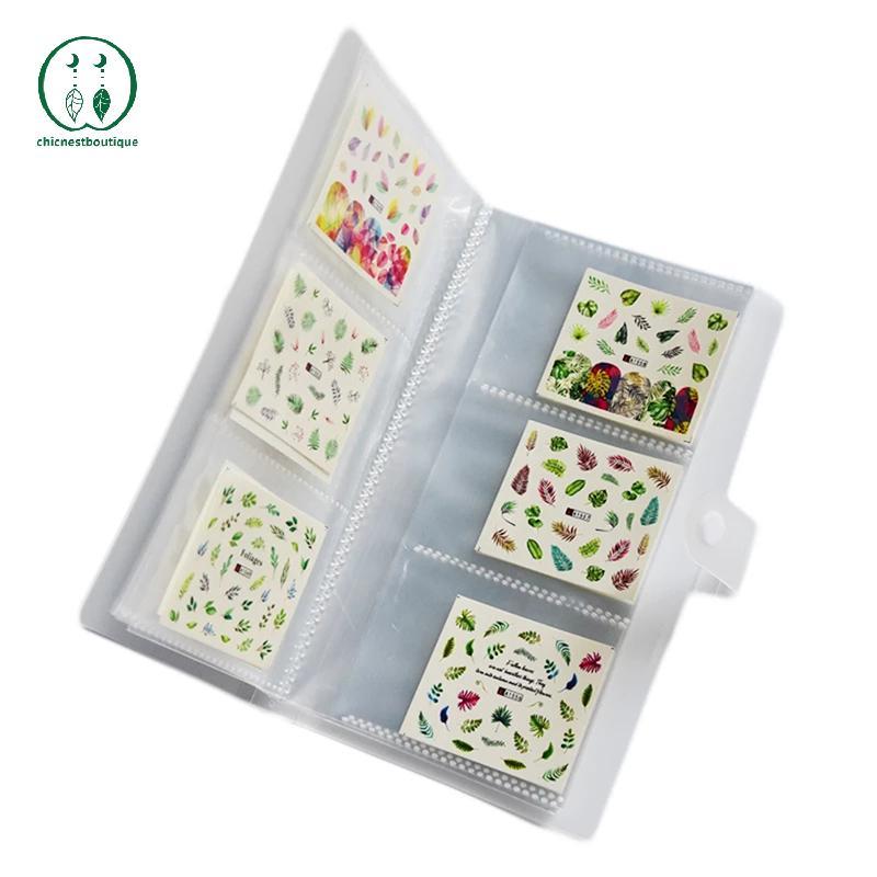 [Chicnest] 80/168 Slots Nail Stier Empty Storage Book Holder Case Photo Album With Button BU