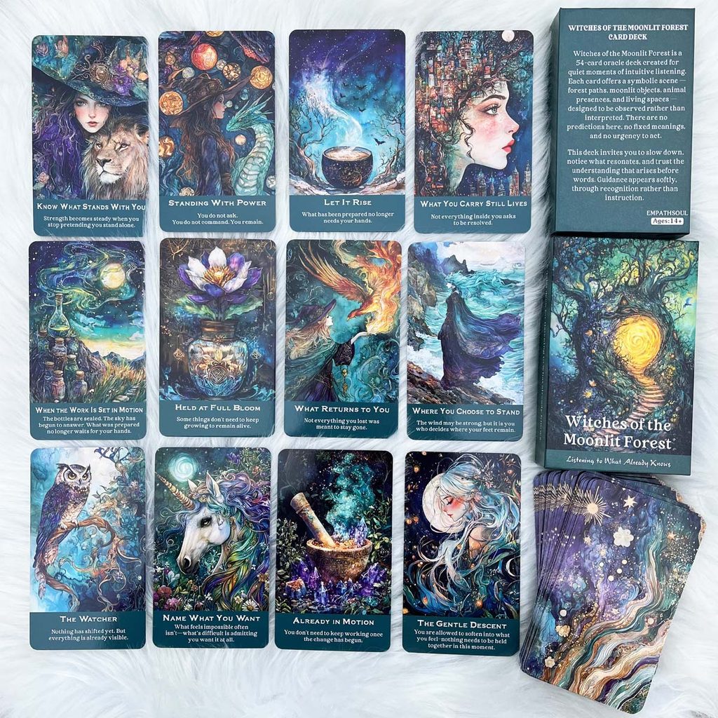 54 ชิ้น 13x8 ซม. Witches Of The Moonlit Forest Oracle ฟัง รูปที่ 7