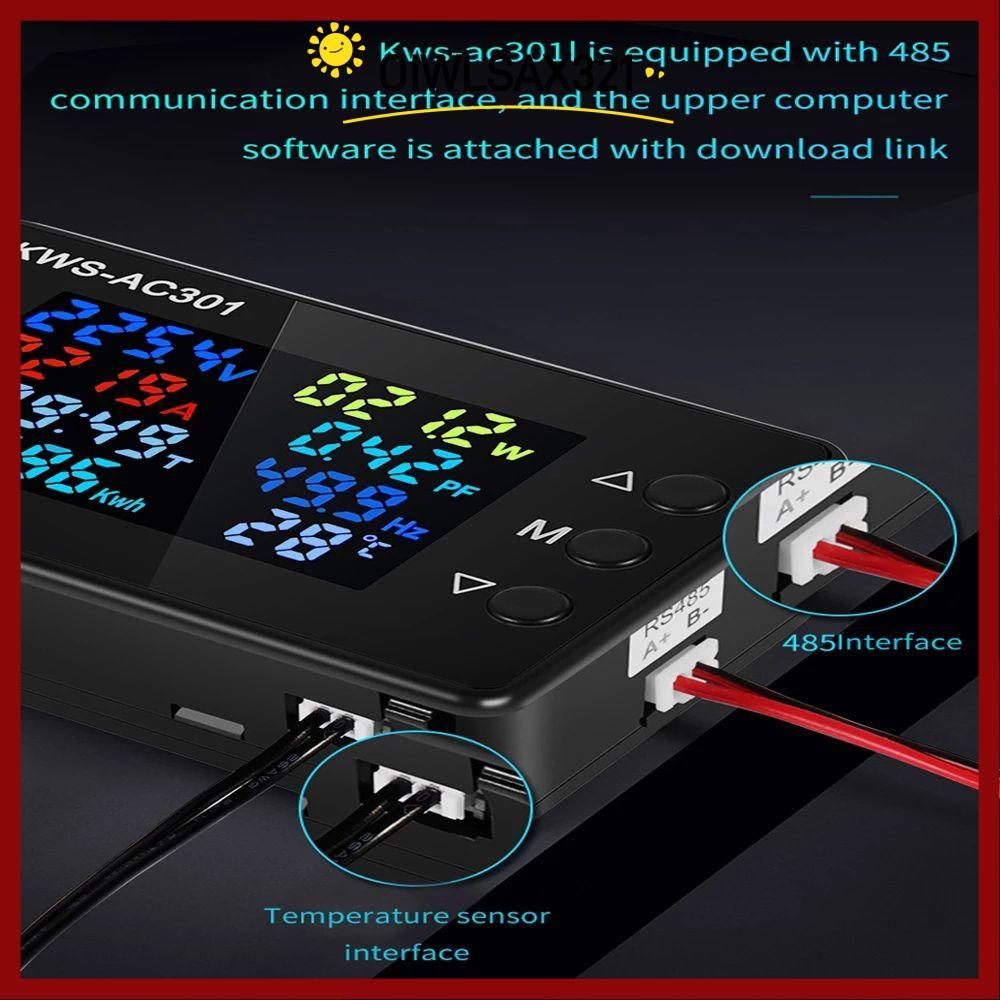 OIWLSAX321 AC Wattmeter ความแม่นยําสูง 0-100A KWS-AC301 Power Energy Meter