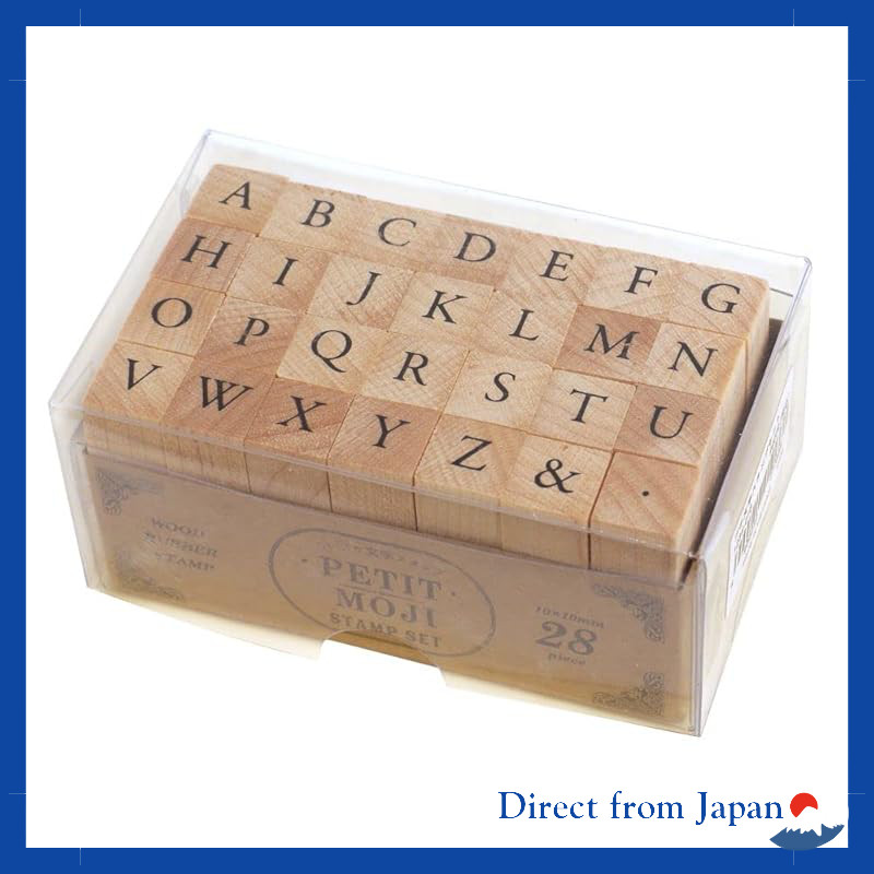 Kodomonokao Petit Letter Stamp Set - Large [Uppercase Alphabet] 1234-016