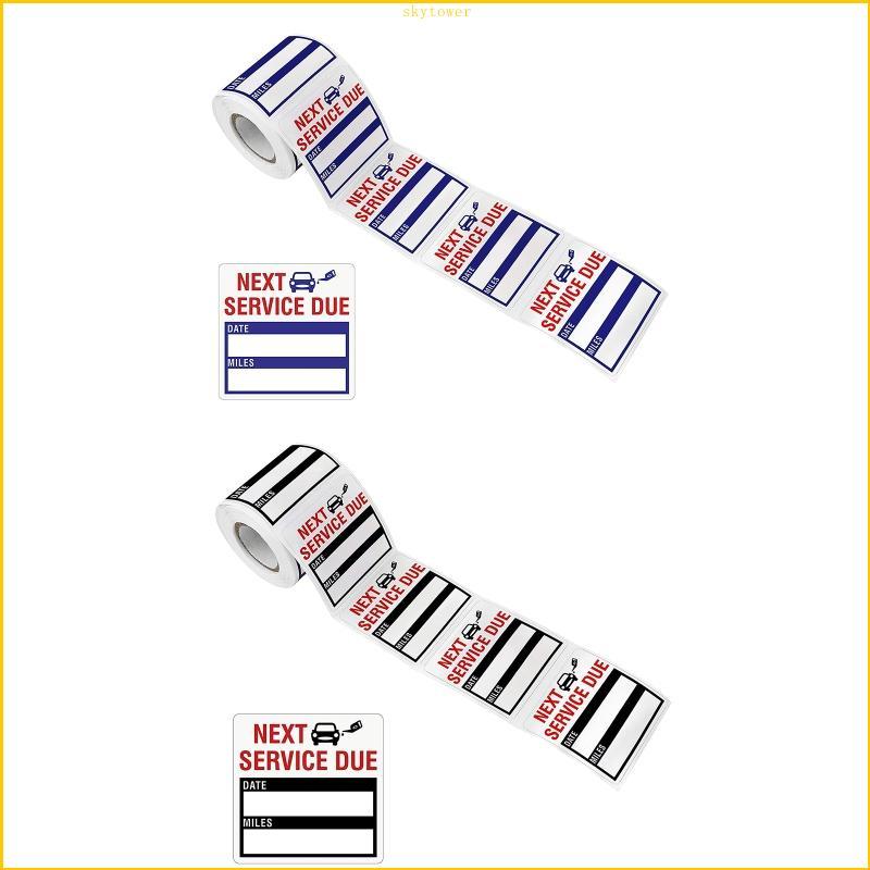 ST 150 ชิ้นเปลี่ยนน้ํามันเตือนสติกเกอร์ Next Service Due ป้าย Low-Tack สําหรับกระจกรถยนต์หน้าต่าง 2 