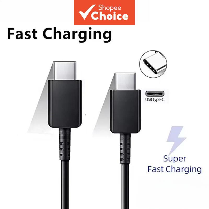 1M 3A สายชาร์จข้อมูลแบบ USB-C to C ชาร์จเร็วพิเศษ รองรับ PD QC 4.0 สําหรับ Samsung Galaxy S25 S24 S2