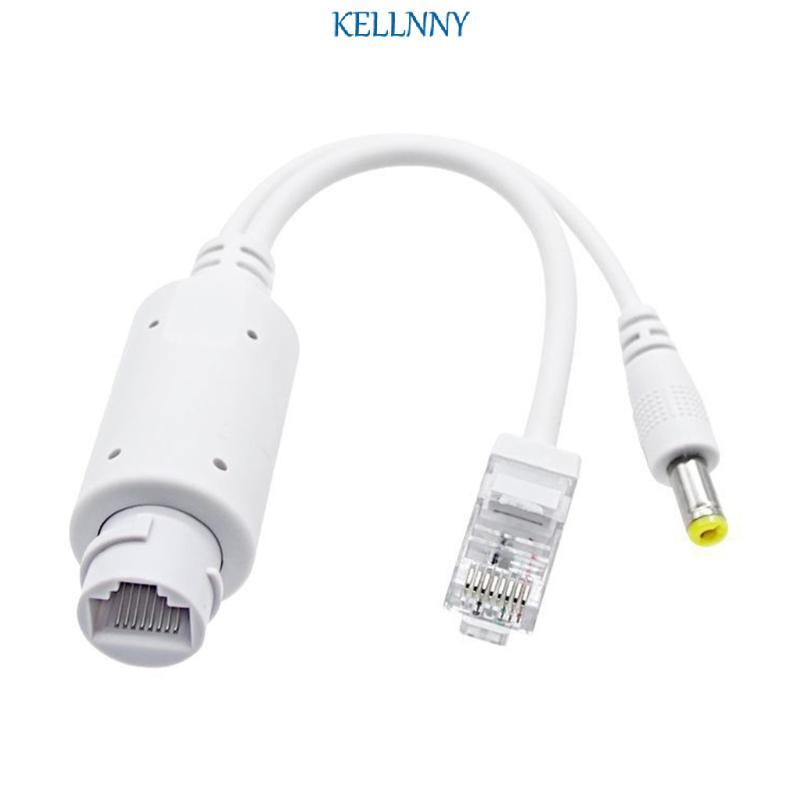 Kellnny 48V ถึง 12V PoE Splitter Weatherproof Adapter Kit IEEE802 3af สําหรับอุปกรณ์รักษาความปลอดภัย