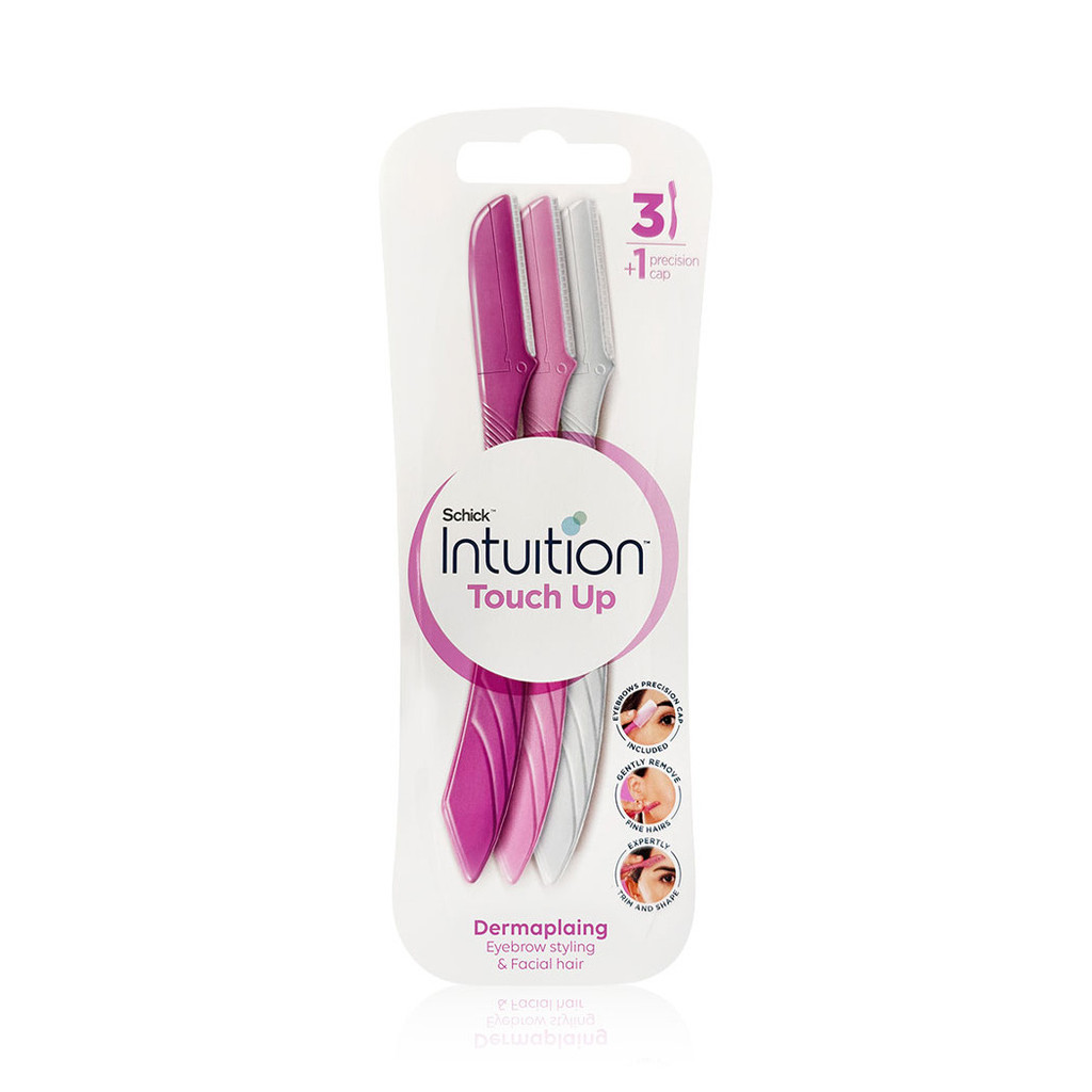 Schick Intuition Touch Up 29.8g ชิค มีดกันคิ้ว 3 ชิ้น. รูปที่ 3