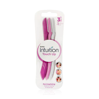 Schick Intuition Touch Up 29.8g ชิค มีดกันคิ้ว 3 ชิ้น.