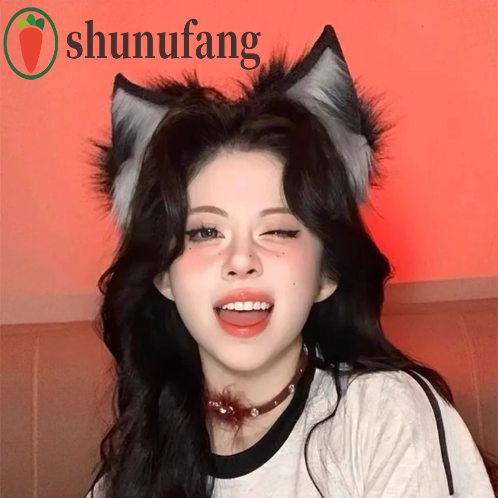 ที่คาดผมหูแมวWolf Dog สไตล์JK Furry น่ารักสำหรับคอสเพลย์และสวมใส่ทั่วไป