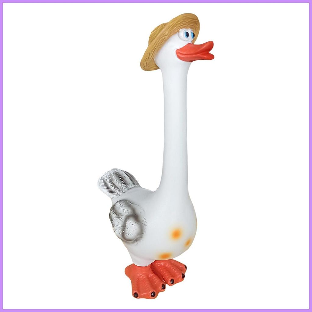 รูปปั้นกลางแจ้งเรซิ่น Geese ประติมากรรมตลก Geese ตุ๊กตาเดสก์ท็อปตกแต่งสําหรับวันเกิดในร่มกลางแจ้ง bu