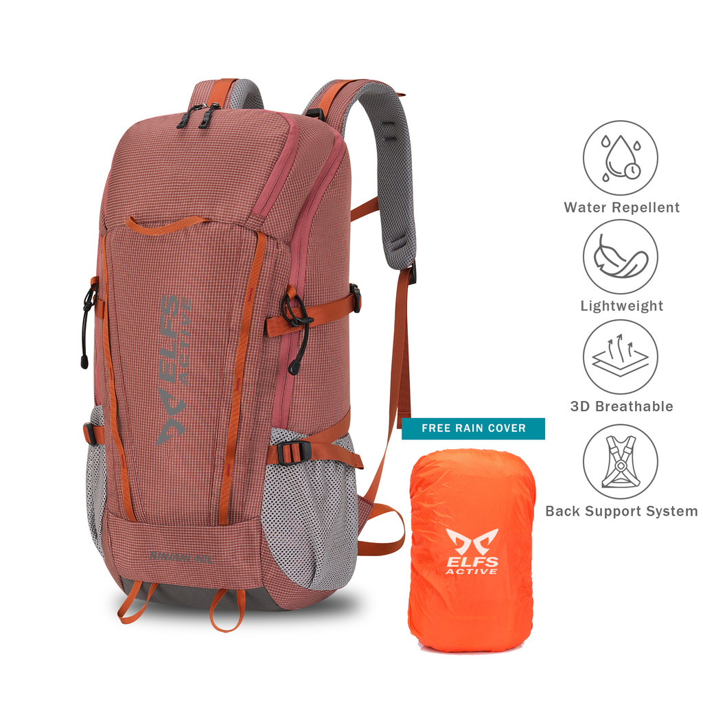 Elfs Active 40L Rinjani Series Mountain Backpack Hiking Carrier Bag สําหรับ Homecoming