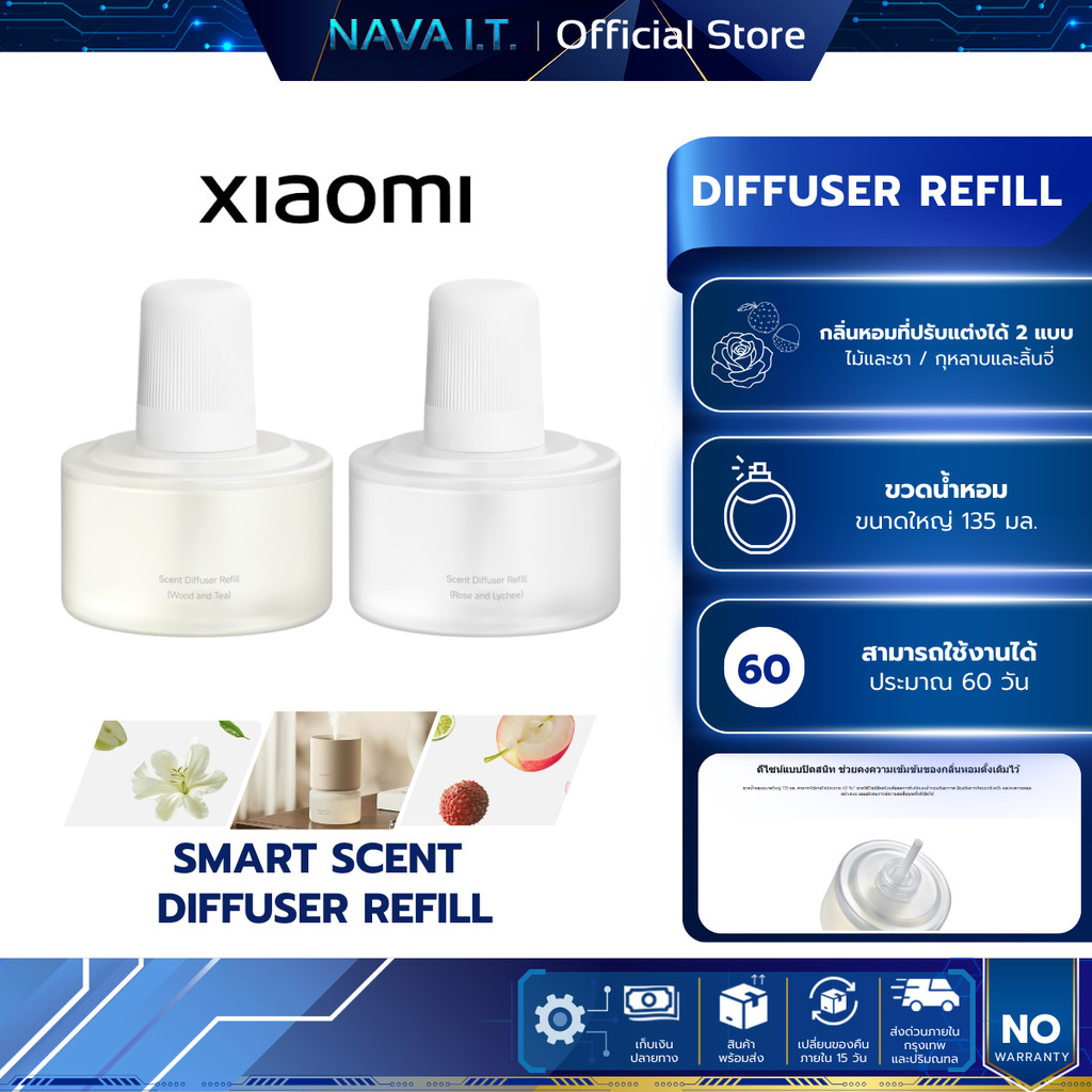 Xiaomi Smart Scent Diffuser Refill (Rose and Lychee/Wood and Tea) น้ำหอมเติม ใช้ได้นานราว 60 วัน