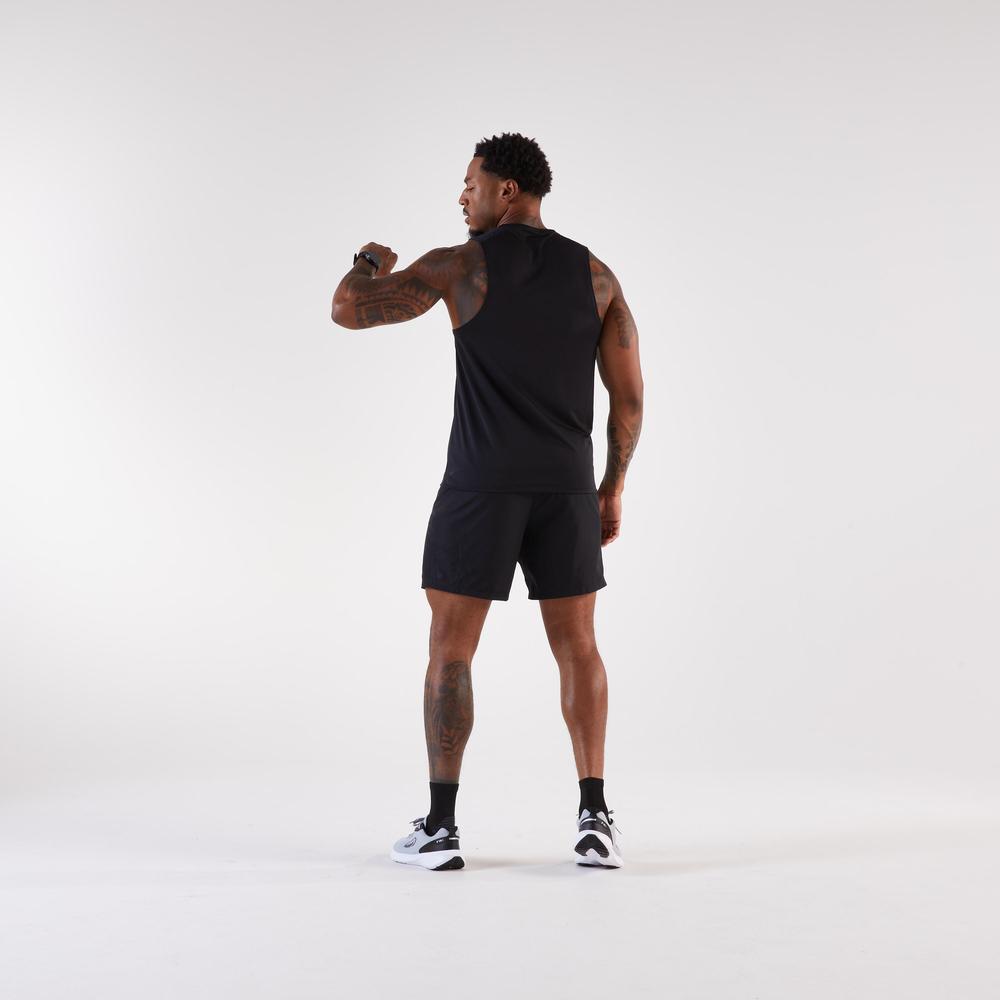 Decathlon Men'S Running Tank Top เสื้อกล้ามวิ่งสำหรับผู้ชาย รุ่น Kiprun Run 100 - Black - รูปที่ 4