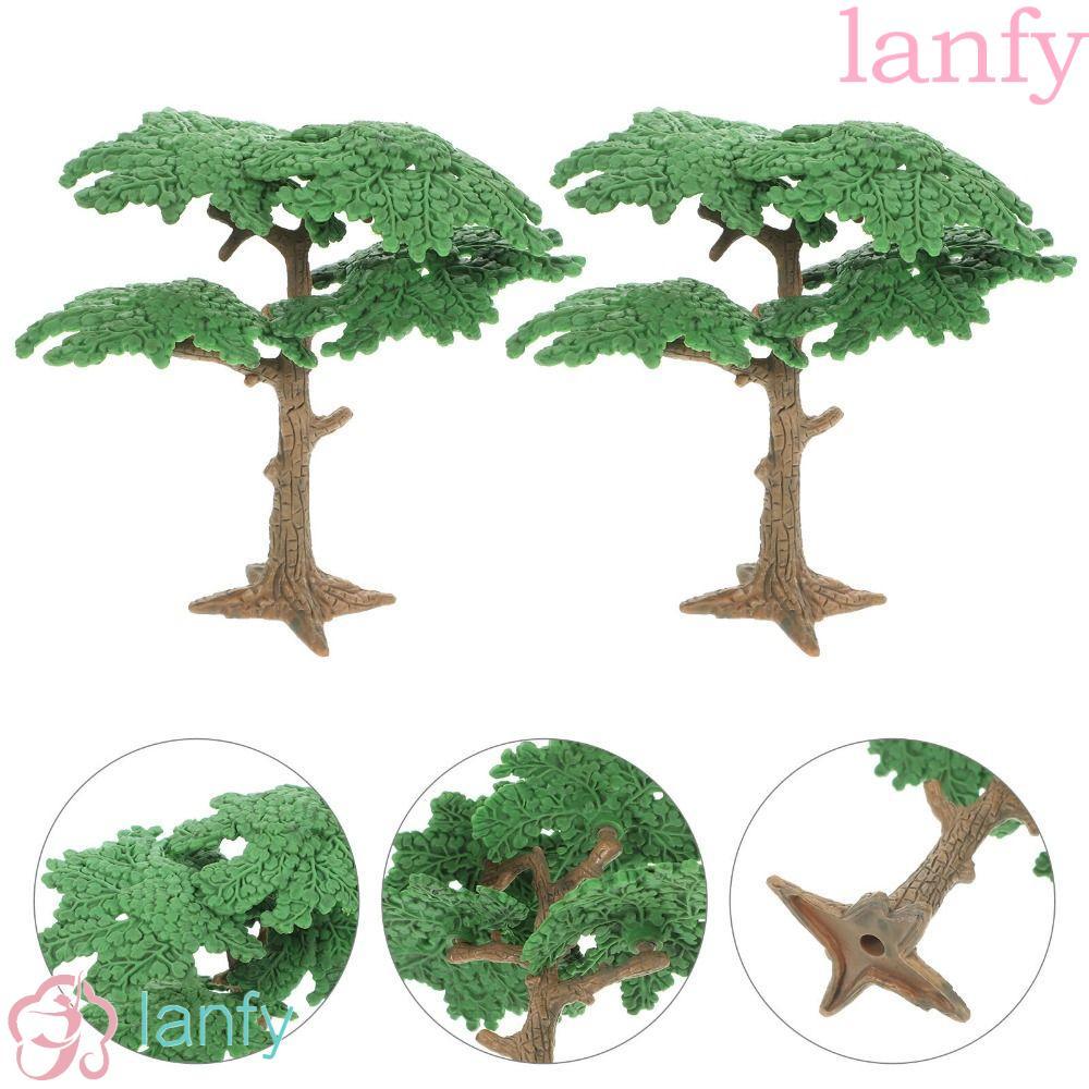 LANFY จําลอง Cypress, Cypress Pine Trees Coconut Tree, เครื่องประดับสวน Vivid Mini พลาสติก Landscape