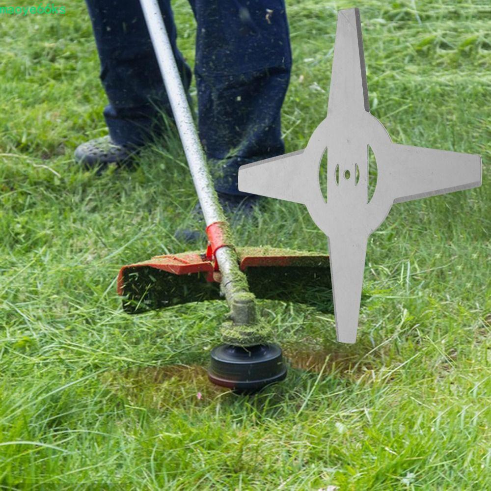 MAOYE โลหะหญ้า String Trimmer หัว, เหล็กแมงกานีสหนา Circular Blade อุปกรณ์เครื่องตัดหญ้า, ใบมีดตรงประสิทธิภาพสูงทนทานสวนชิ้นส่วนเครื่องมือเครื่องตัดหญ้า