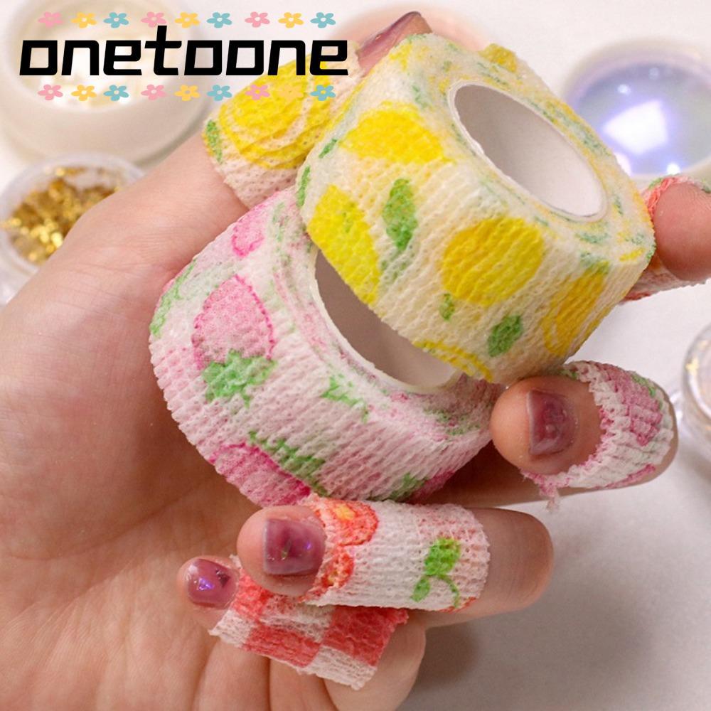 ONETOONE 1 ชิ้นเล็บป้องกันเทป, เครื่องมือทําเล็บยืดหยุ่นเล็บผ้าพันแผลป้องกันนิ้ว, ป้องกัน Breathable