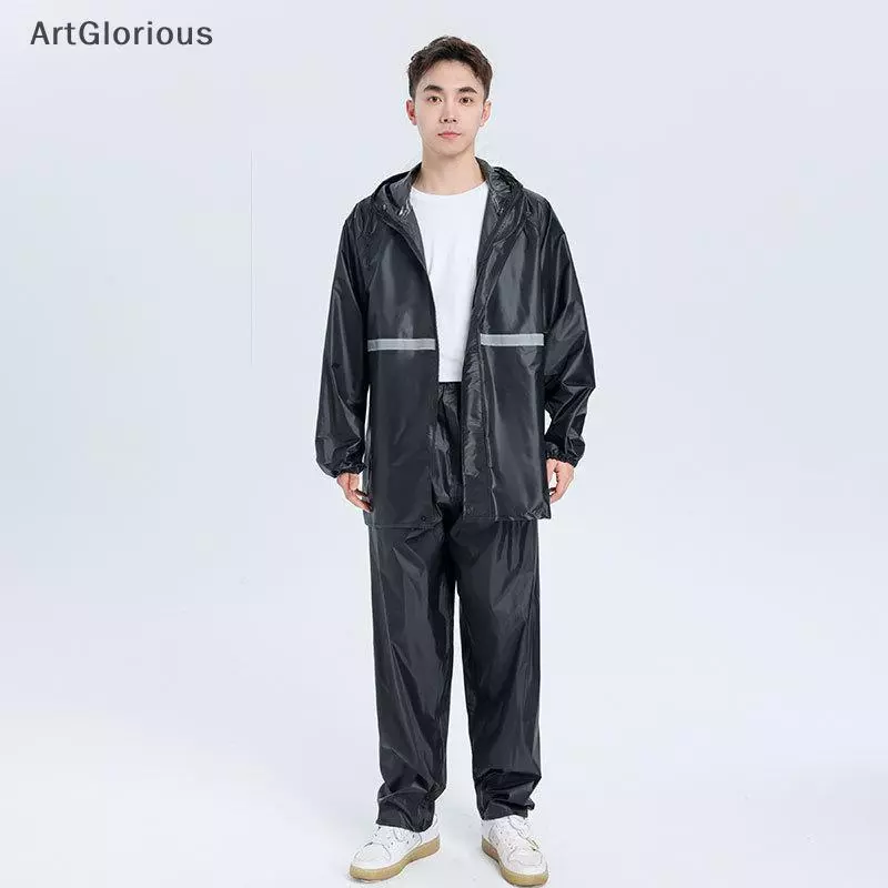 ชุดเสื้อกันฝนและกางเกงสำหรับผู้ใหญ่ มีแถบสะท้อนแสง thumbnail 5