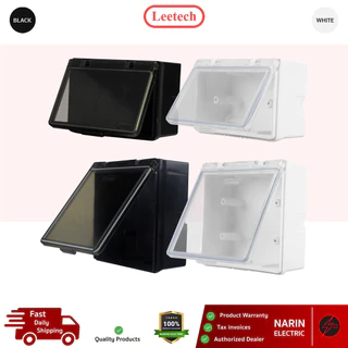 Leetech กล่องกันน้ำ ฝาครอบกันน้ำ ฝาใส รุ่น L-BR004 / L-BR102 (สีขาว/สีดำ) | สำหรับครอบสวิตช์ ปลั๊กไฟ ภายในภายนอก