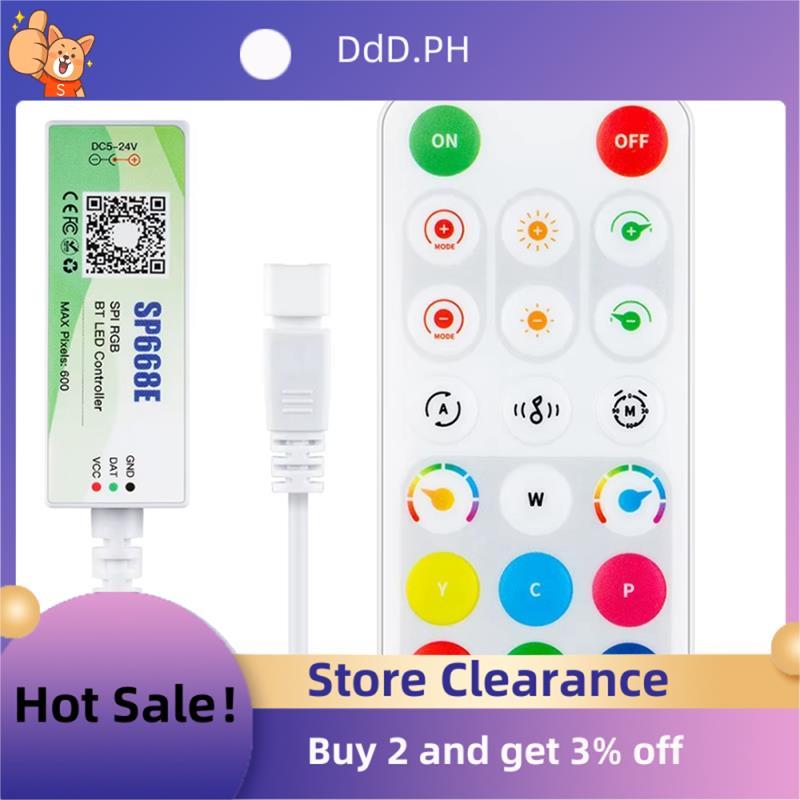 SP668E SPI RGB LED Controller 600 IC รองรับ BT APP 2.4G ระยะไกลสําหรับ WS2811 สําหรับ WS2812B สําหรั