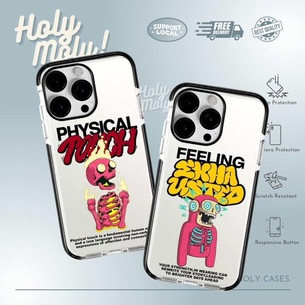 Physical Touch IMD Case เข้ากันได้กับ iPhone 17 Pro Max 16 Pro Max 15 Pro Max 14 Pro Max 13 Pro Max 