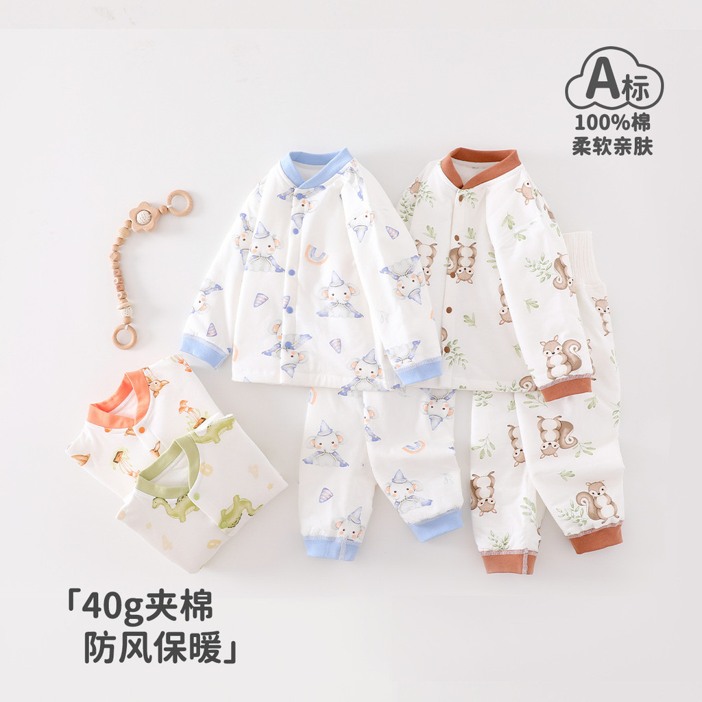 เสื้อผ้าเด็กฤดูใบไม้ร่วงฤดูหนาวน่ารัก Panda 40g Quilted Class a เสื้อผ้าเด็กเอวสูงอุ่น Anyang เด็กทา