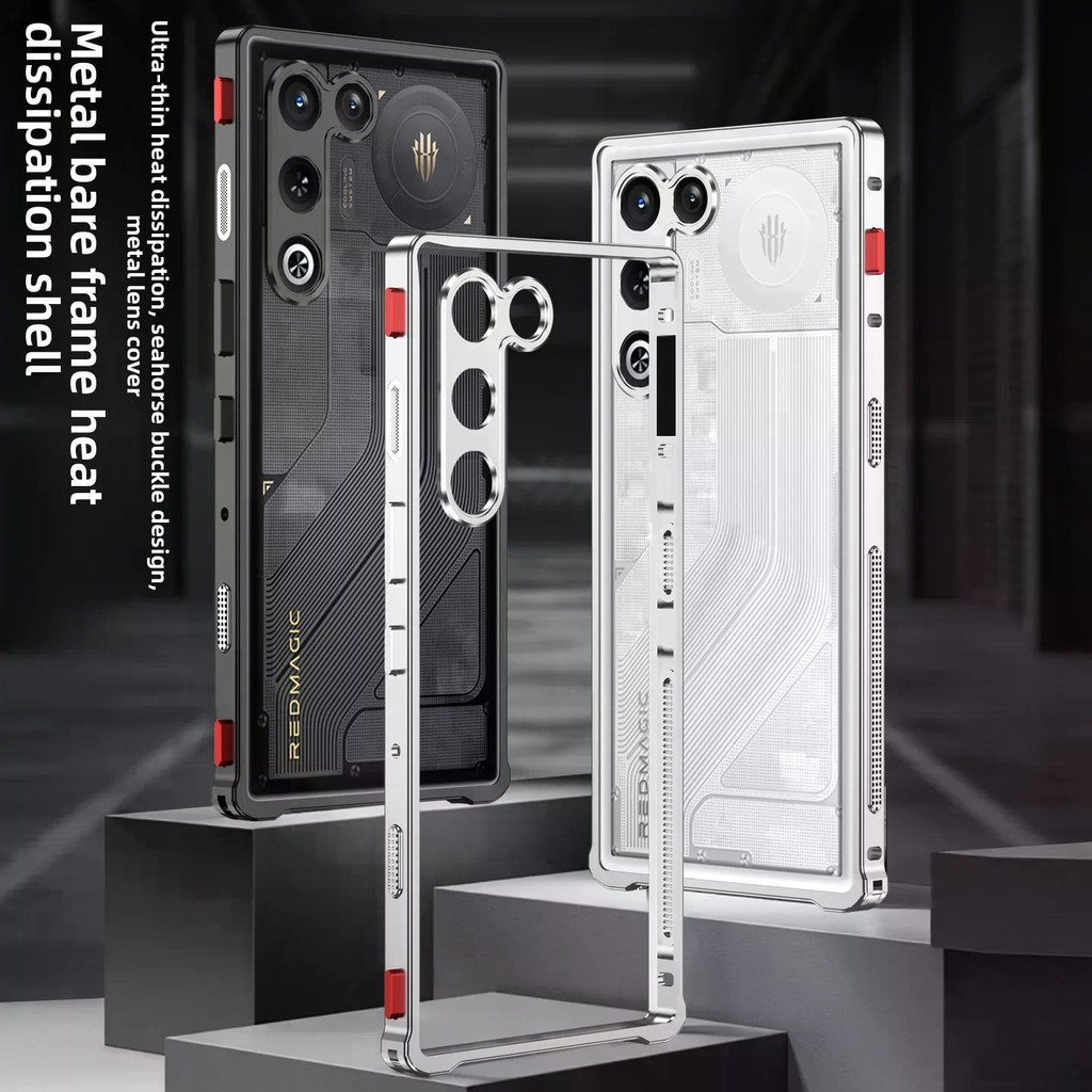 สําหรับ ZTE Redmagic 11 Air หรูหราโลหะ Bezel Ultra-Thin Anti-slip ฝาครอบความร้อนสําหรับ Redmagic11 Air กันกระแทกกันชน Funda