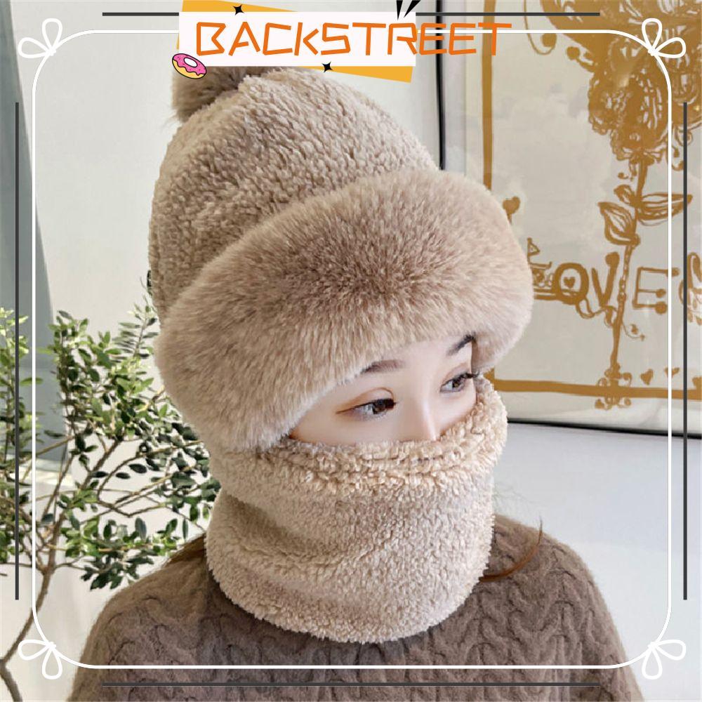BACKSTAGEBeanies Hat Winter Ear Protection Cycling Hat Scarf Set