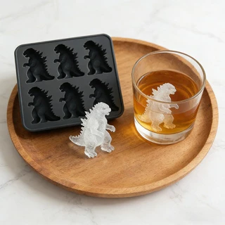 แม่พิมพ์น้ำแข็งซิลิโคน Godzilla Ice Mold ถาดแม่พิมพ์ซิลิโคน 6ช่อง กดออกง่าย DIY น้ําแข็งทําเครื่องมือ